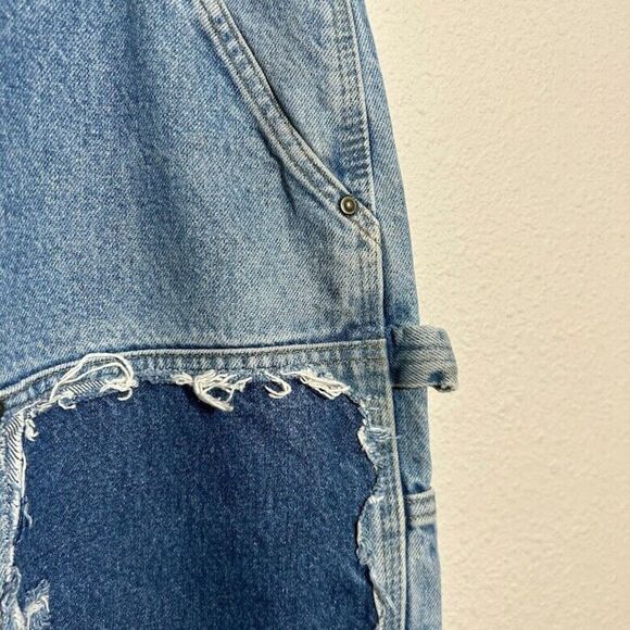 Carhartt B73 DST Double Knee Denim Pants 38 X 30 Loose OG Fit Work Distressed - Picture 8 of 11